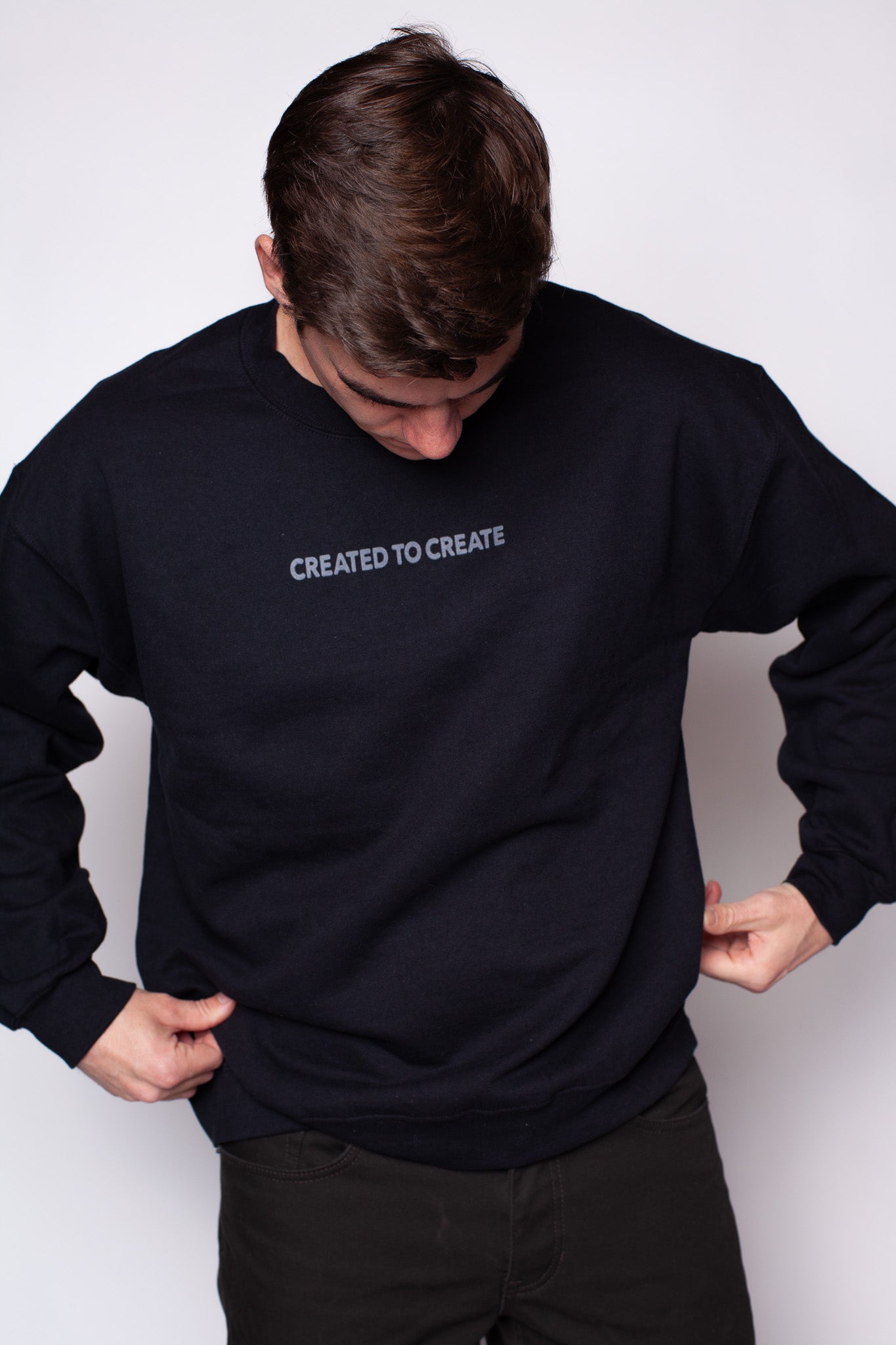 Created to Create Bold Ink Crewneck